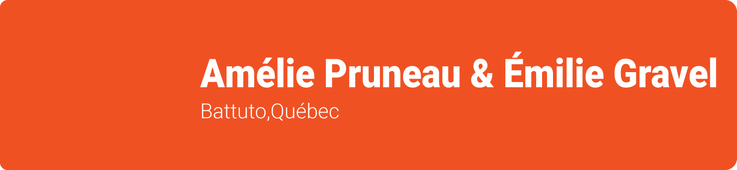 Amélie Pruneau et Émilie Gravel